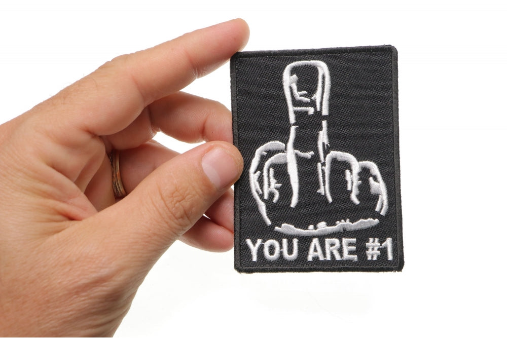 You're Number 1 Middle Finger Patch – Bold Iron-On Embroidered Patch ( 5 x 5 inche )